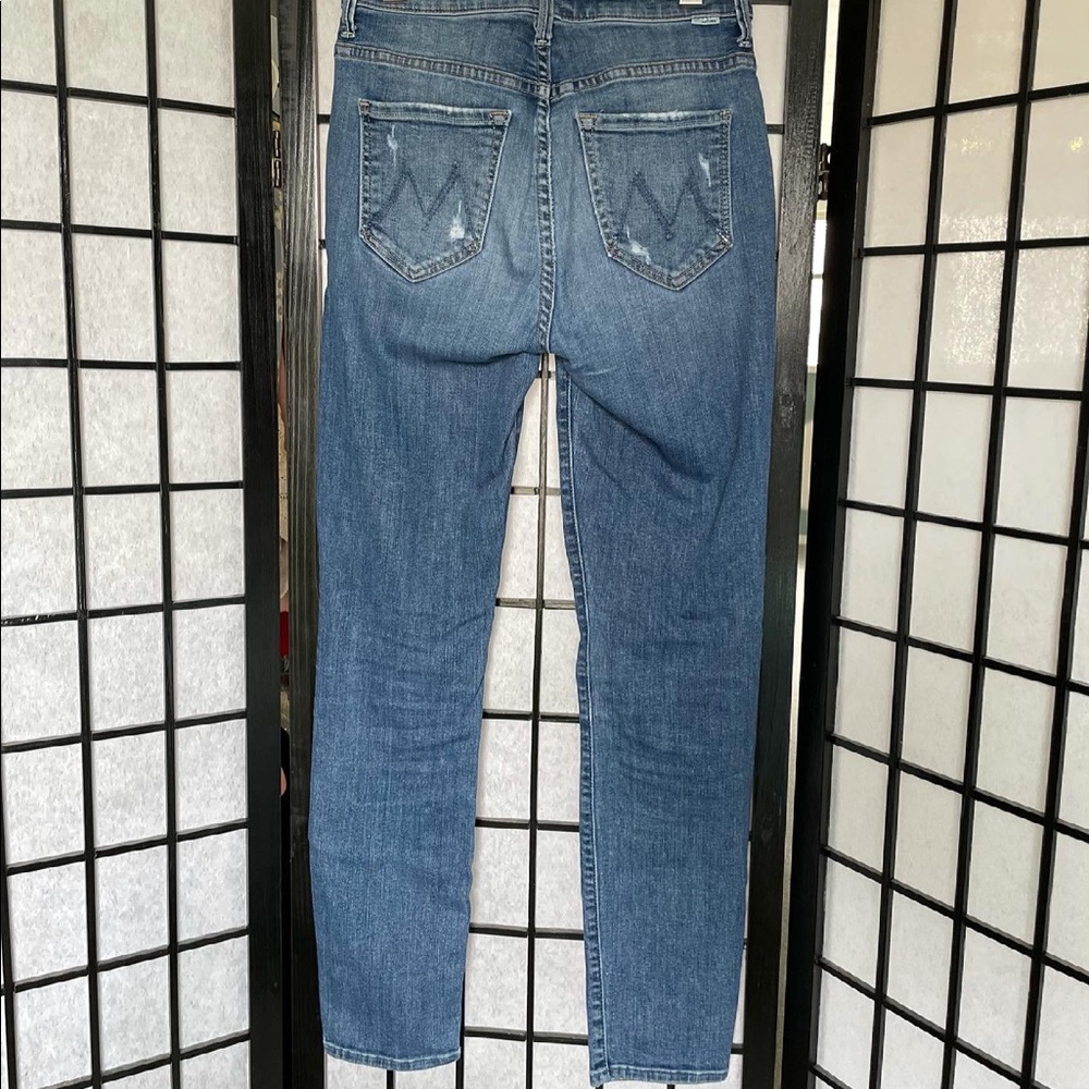 MOTHER Denim Super Stunner Ankle in Racing Hearts
